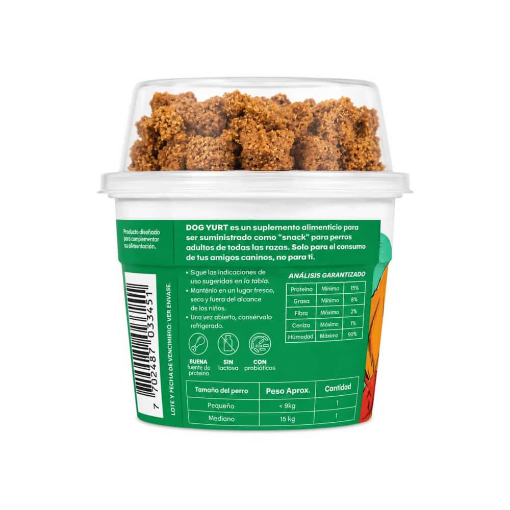 Yogurt delicioso para perros con probióticos y sin lactosa Chunky (160 g / 5.64 oz) - Miniatura 2