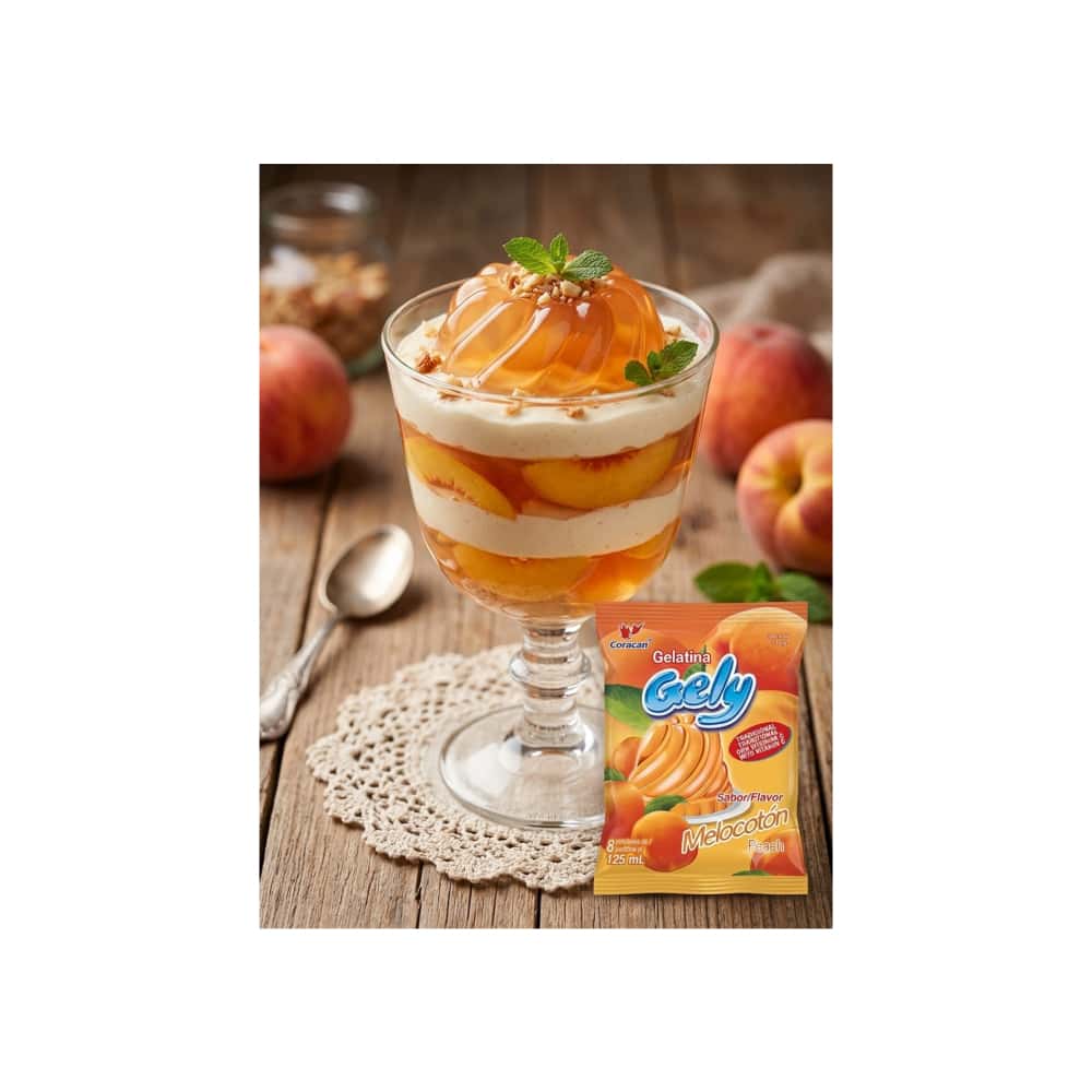 Gelatina sabor melocotón Gely (170 g / 5.9 oz) - Miniatura 5