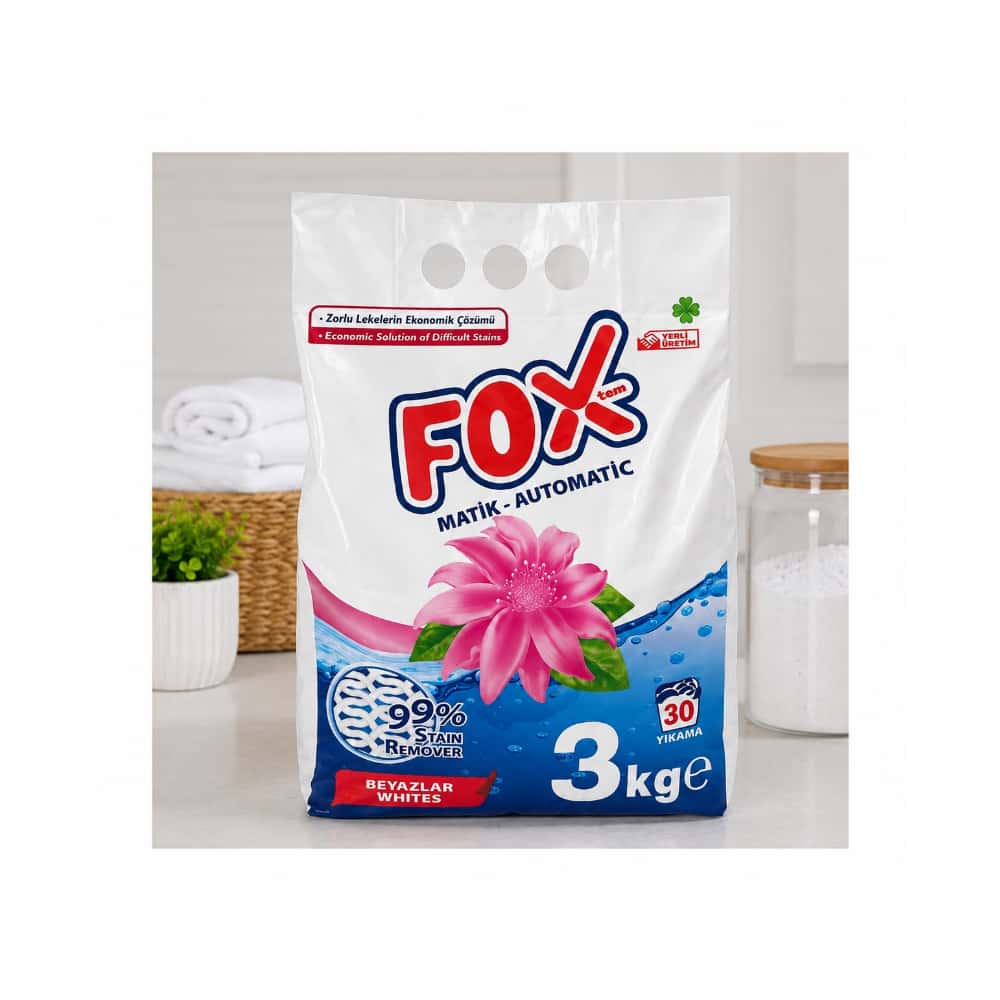 Detergente en polvo para ropa blanca Fox (3 kg / 6.61 lb) - Miniatura 4
