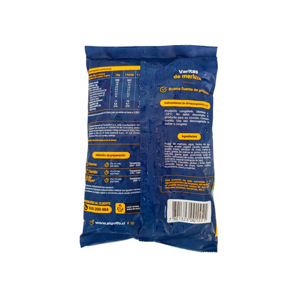Varitas de merluza rebozadas El Golfo (500 g / 17.6 oz) - Miniatura 2