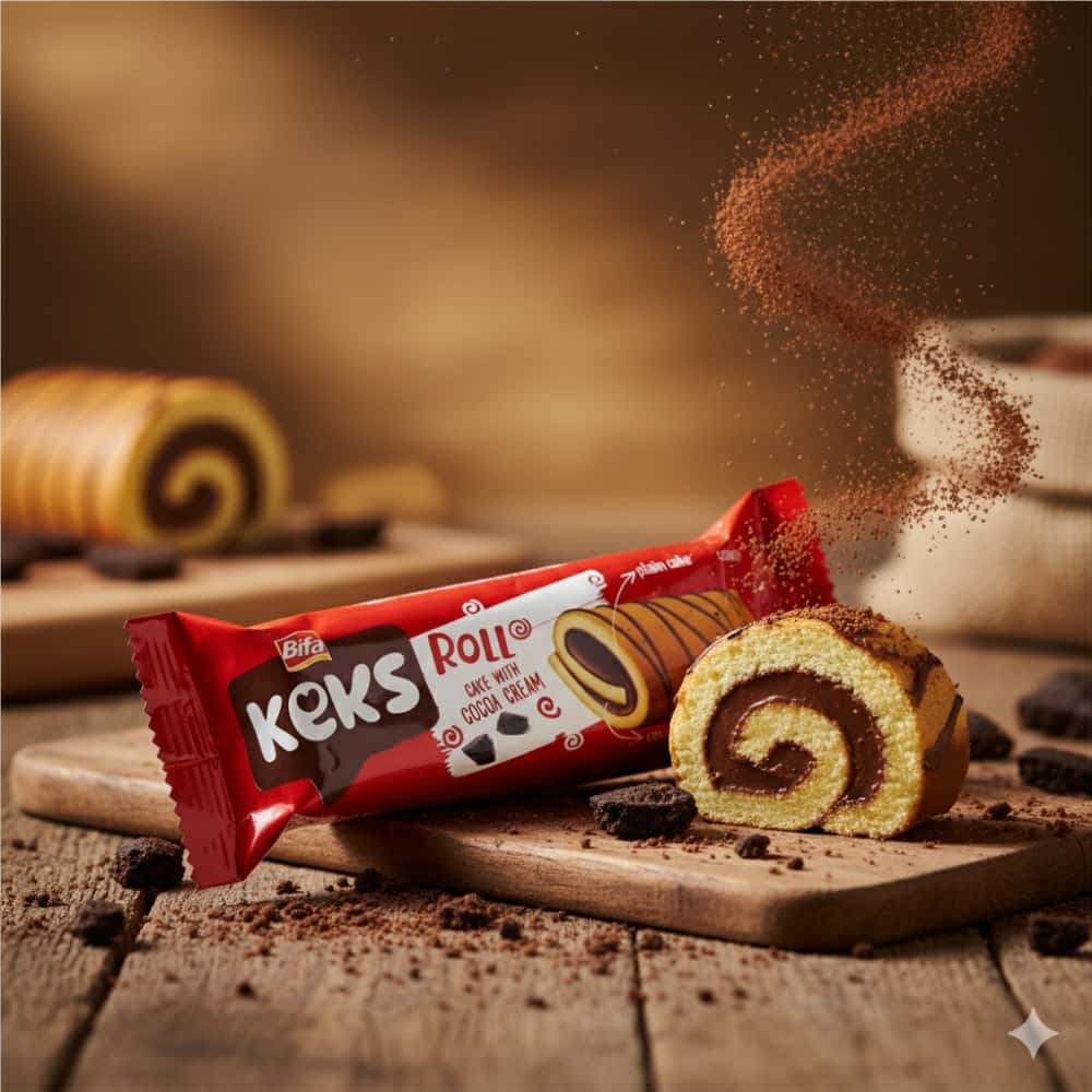 Tortas rollo con crema de cacao Keks Bifa (50 g / 1.76 oz) - Miniatura 5