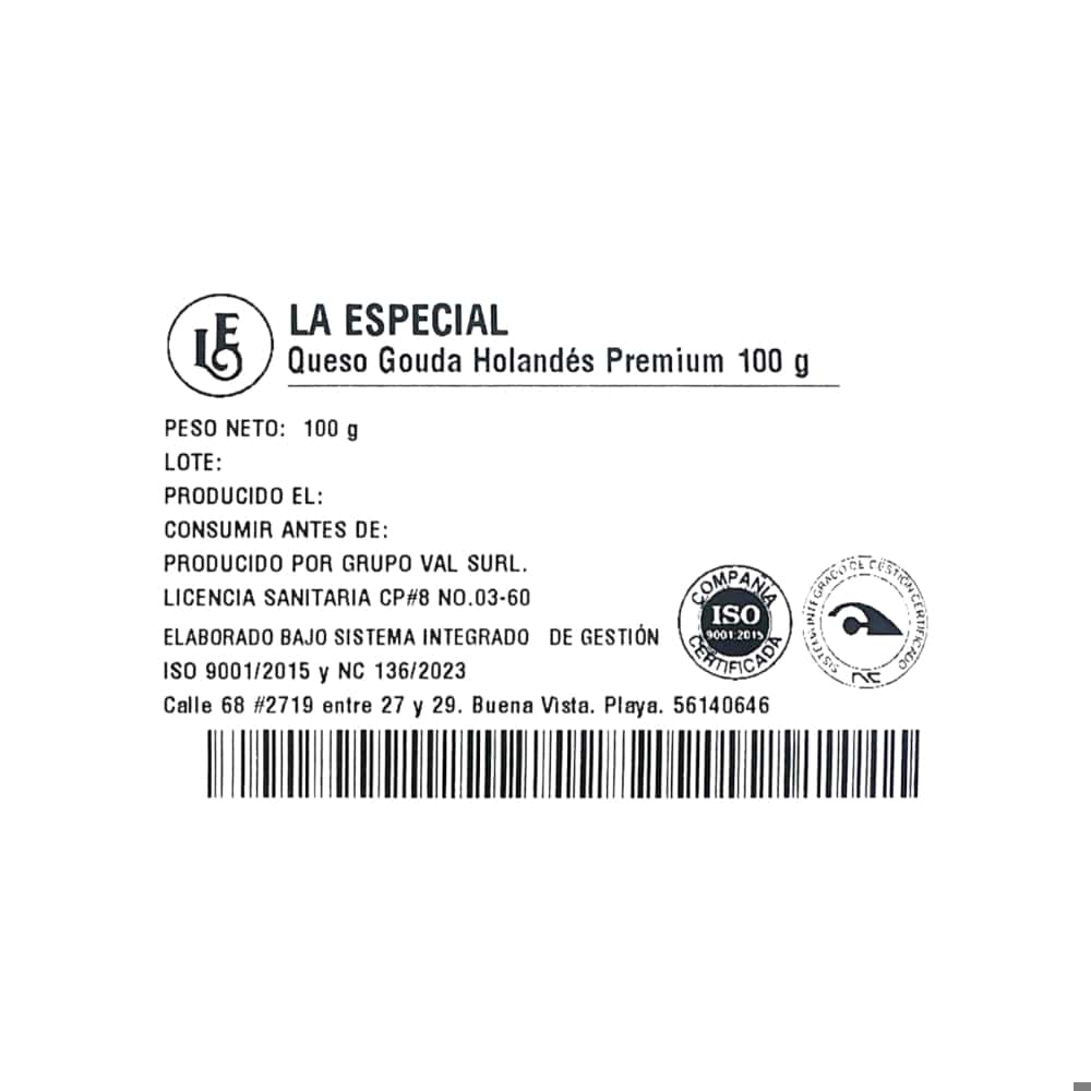 Queso Gouda Holandés Premium Lasqueado La Especial (100 g / 3.5 oz) - Miniatura 2