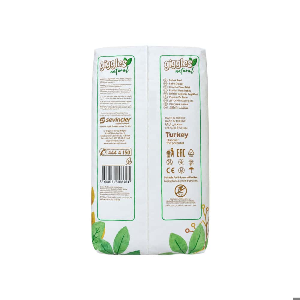 Pañales talla 2 mini Giggles Natural (40 U) - Miniatura 2