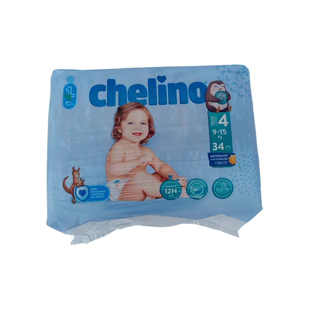 Pañales desechables para bebé Talla 4 de 9-15 kg Chelino (34 U) - Miniatura 1