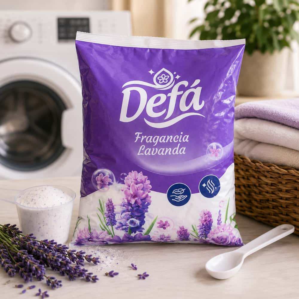 Detergente en polvo multiusos fragancia lavanda Defá (500 g / 1.1 lb) - Miniatura 4