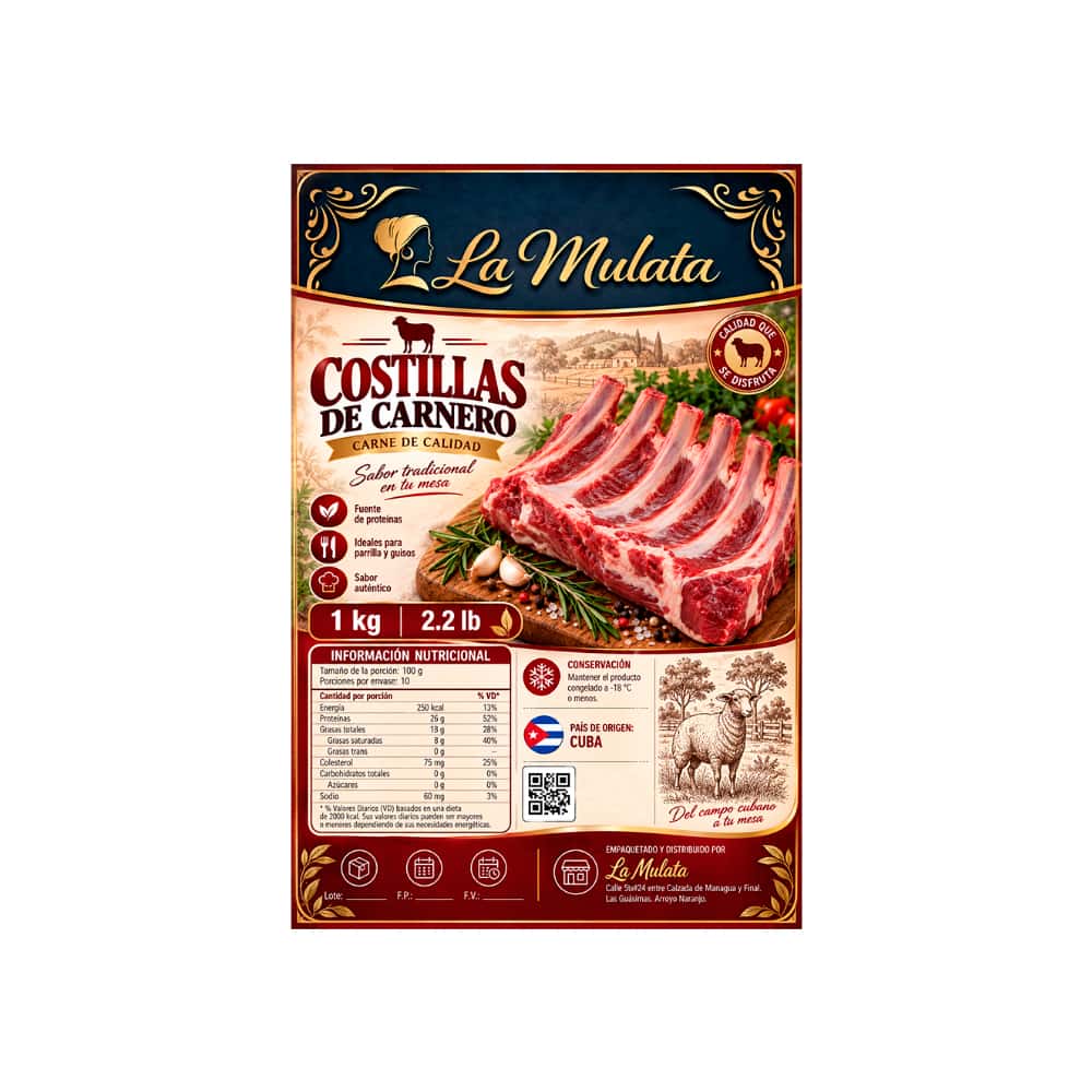 Costillas de carnero La Mulata (1 kg / 2.2 lb) - Miniatura 2