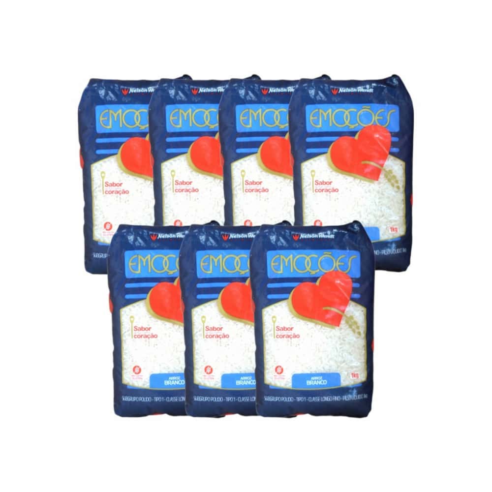 Arroz blanco brasileño Nelson Wendt (7 x 1 kg / 2.2 lb) - Miniatura 1