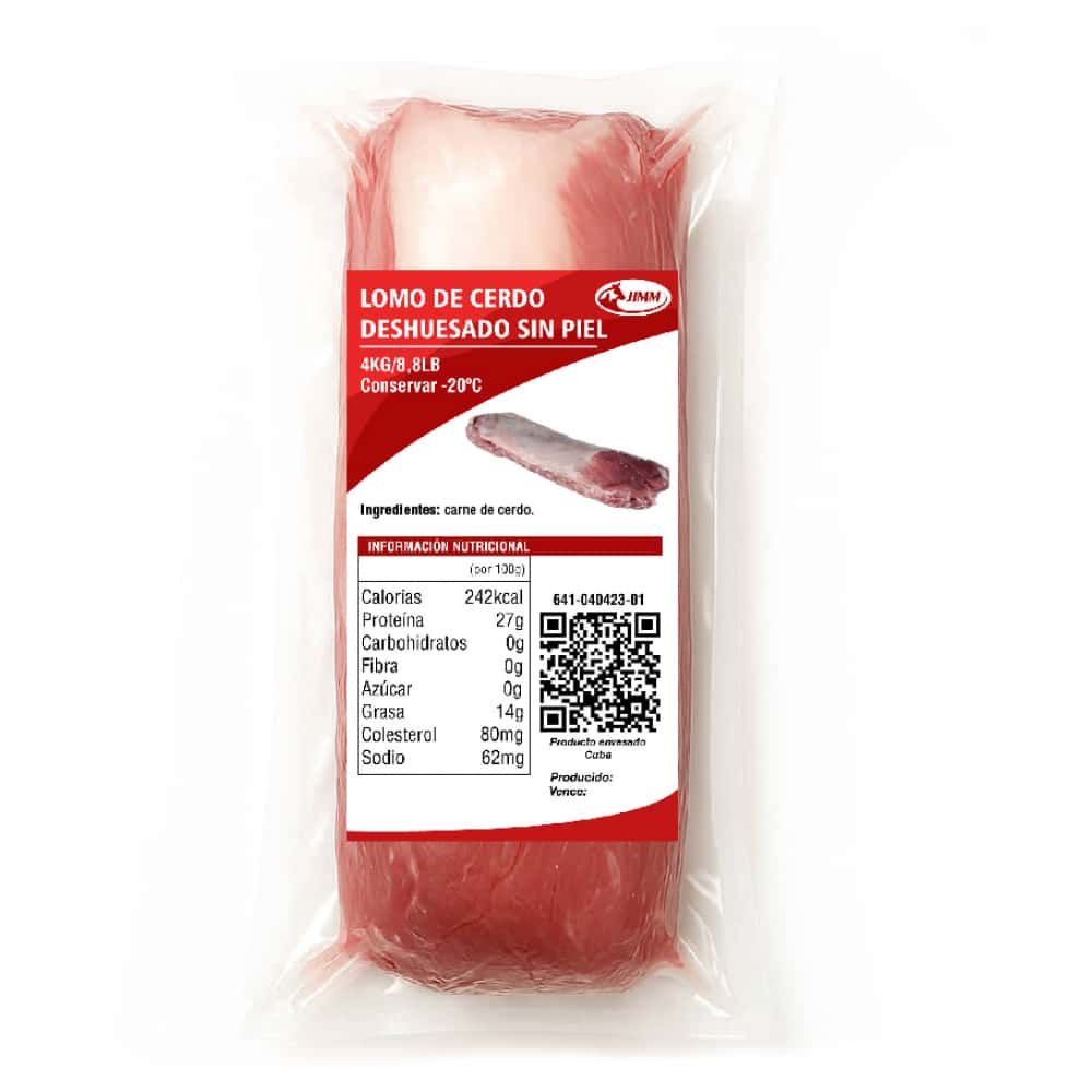 Lomo de cerdo deshuesado sin piel Jimm (4 kg / 8.8 lb) - Miniatura 1