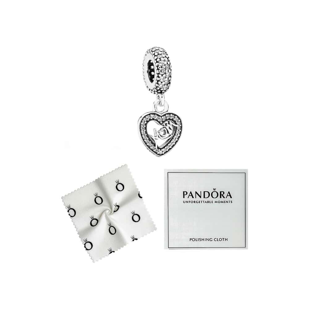 Charm colgante de plata S925 estilo Pandora del fondo de mi corazón - Miniatura 2