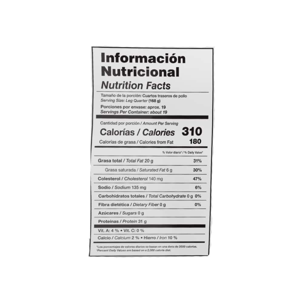Cuartos traseros de pollo YEYA (5 kg / 11 lb) - Miniatura 3