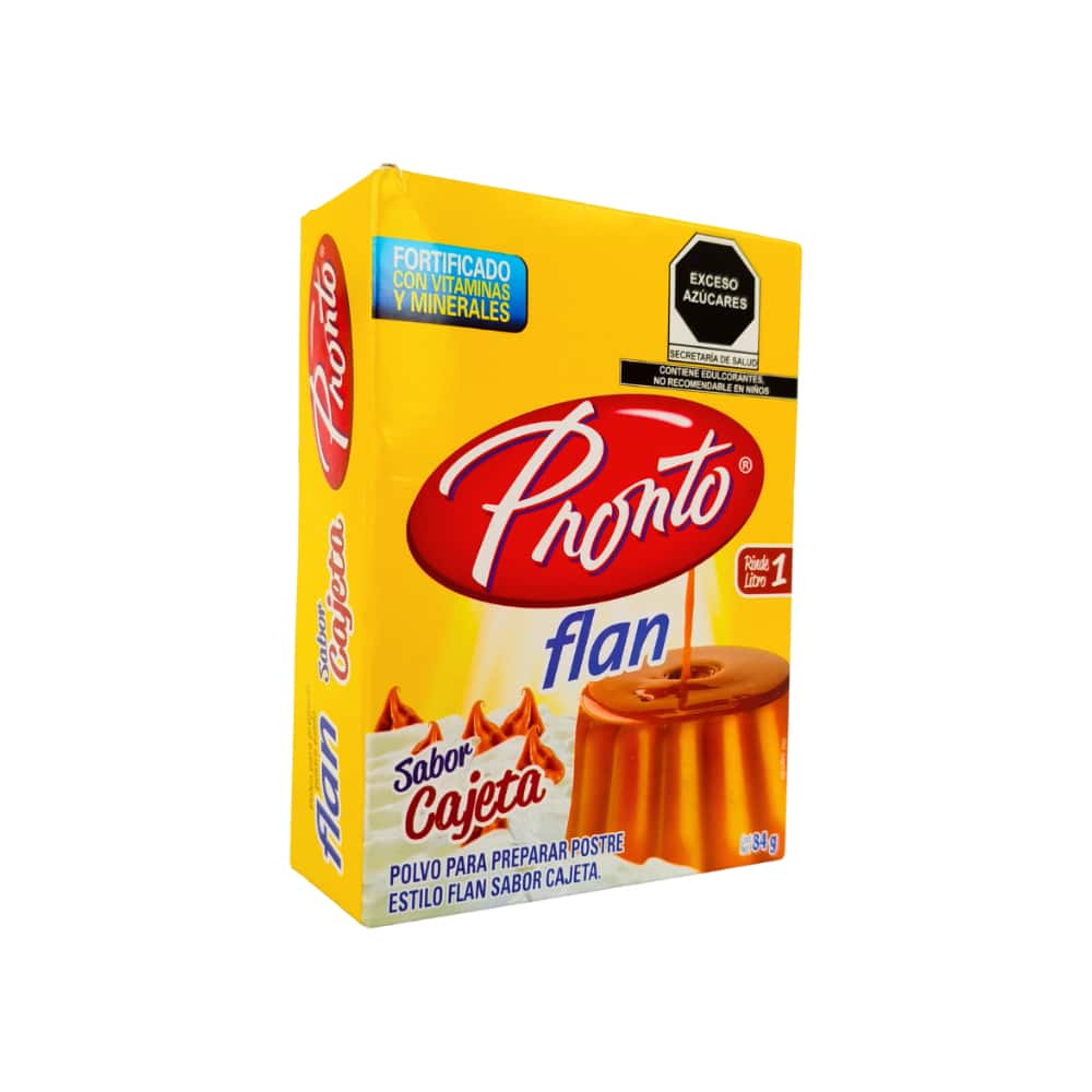 Polvo para preparar postres estilo flan con sabor cajeta Pronto (84 g / 2.96 oz) - Miniatura 2