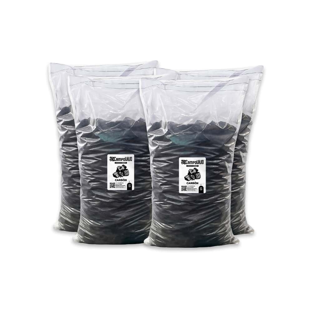 Carbón vegetal Campo Vivo (4 x 10 kg / 22 lb) - Miniatura 1