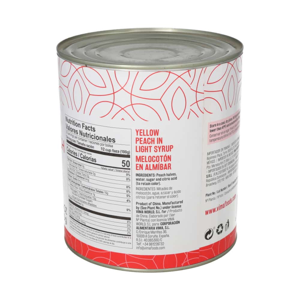 Melocotón en almíbar Vima Foods (3 kg / 6.61 lb) - Miniatura 3