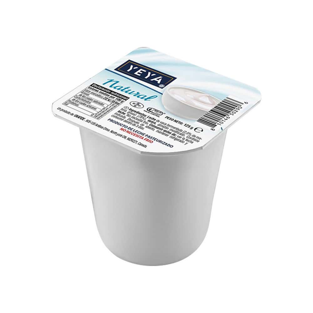 Yogurt pasteurizado natural YEYA (4 x 125 g / 4.41 oz) - Miniatura 5