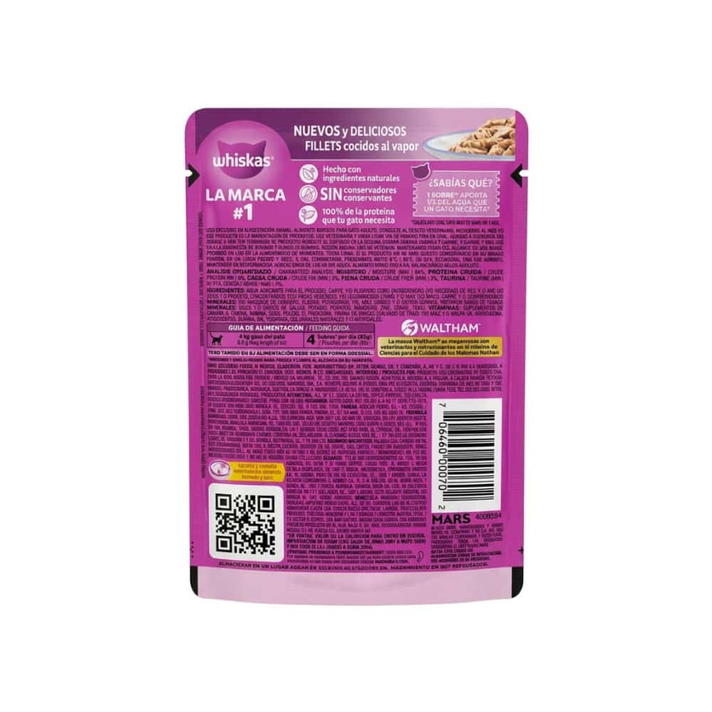 Comida para gatos adultos filletes de pescado blanco Whiskas (85 g / 2.99 oz) - Miniatura 7