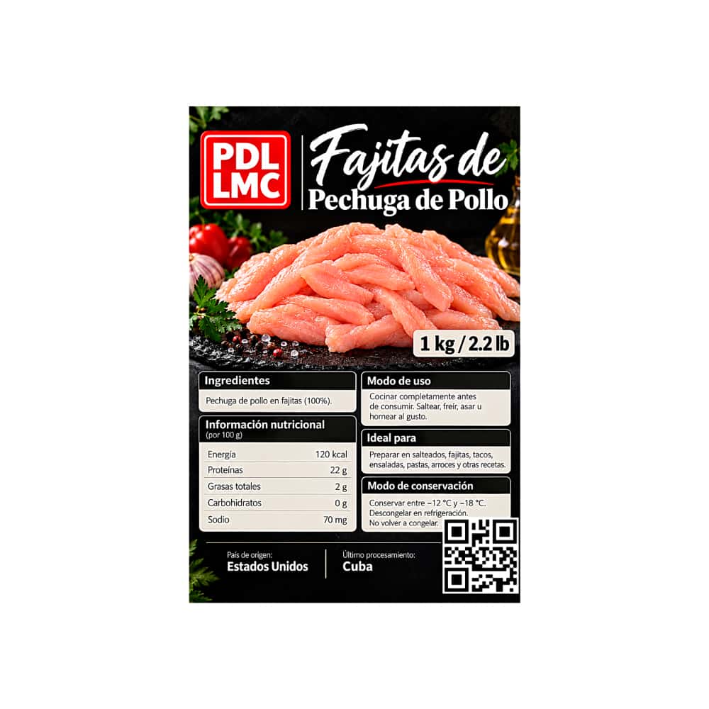 Fajitas de Pechuga de Pollo PDL LMC (1 kg / 2.2 lb) - Miniatura 4