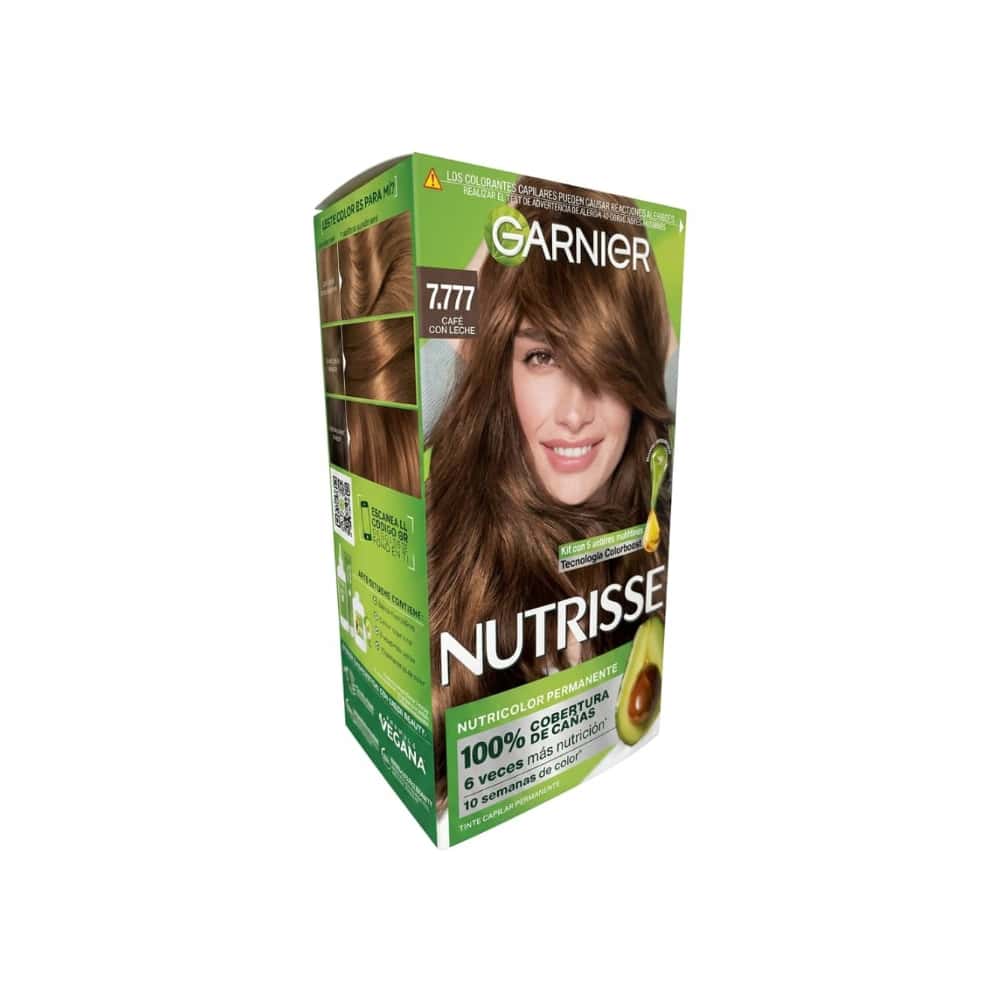 Tinte capilar permanente No. 7.777 café con leche Nutrisse Garnier - Miniatura 1