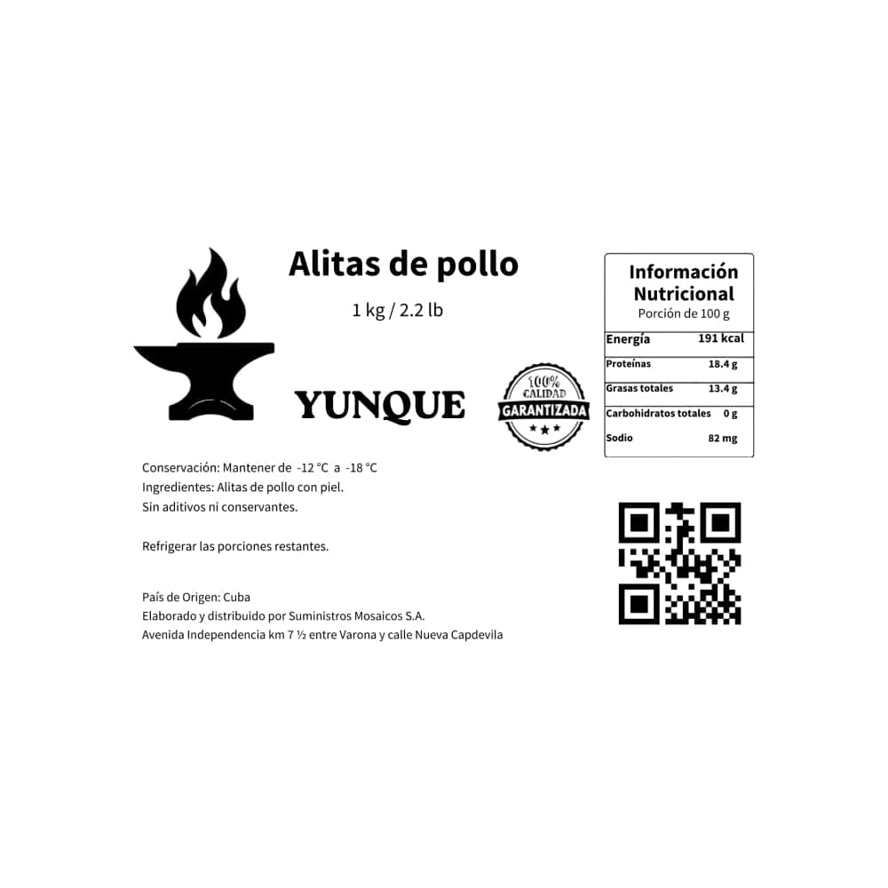 Alitas de pollo Yunque (1 kg / 2.2 lb) - Miniatura 3