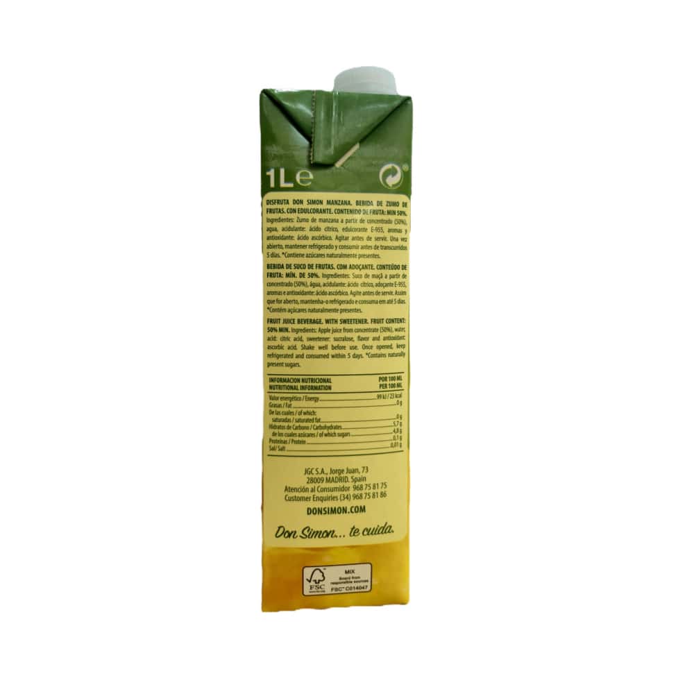 Jugo de manzana Don Simon (6 x 1 L) - Miniatura 3