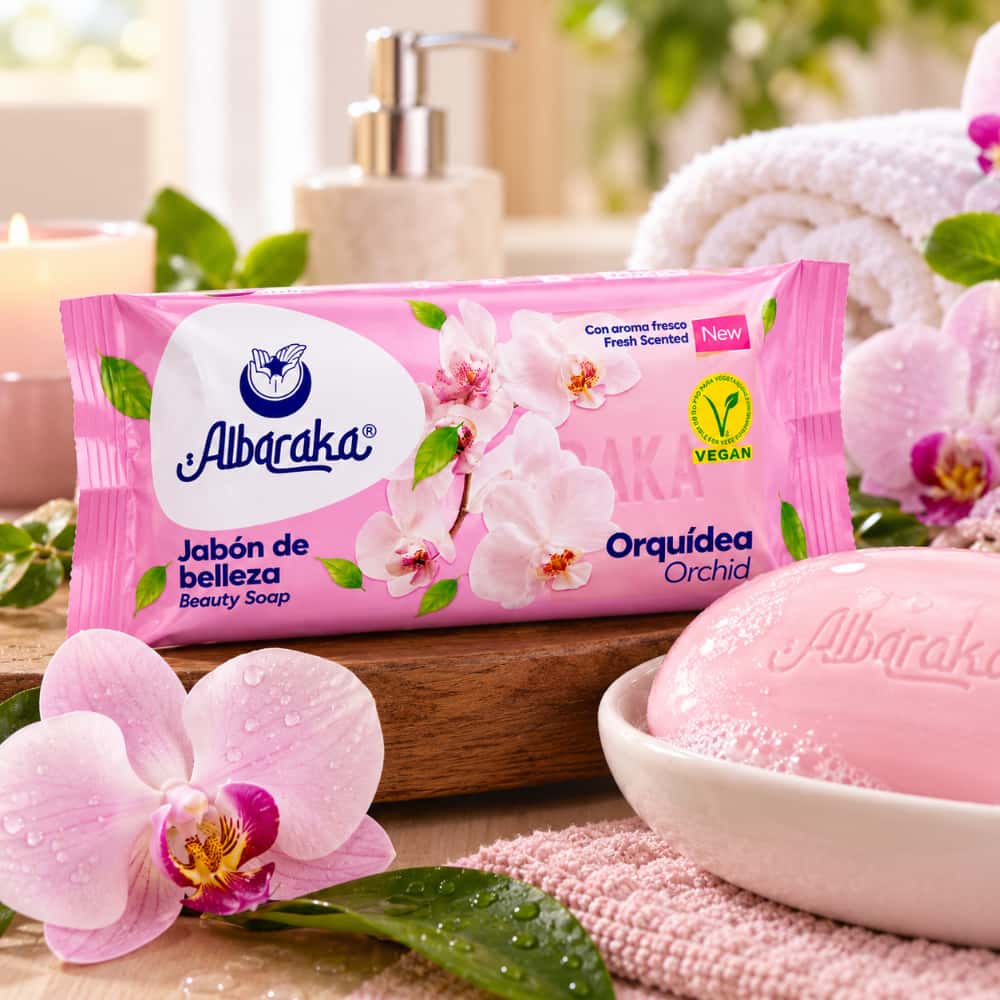 Jabón de belleza con aroma a orquídea Albaraka (100 g / 3.53 oz) - Miniatura 4