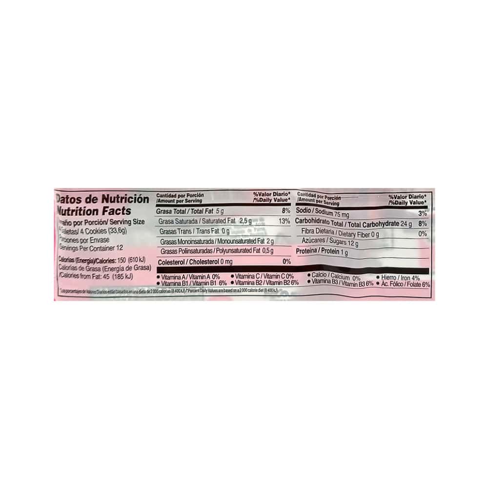 Galletas dulces rellenas con crema sabor a fresa Festival (403 g / 14.2 oz) - Miniatura 4