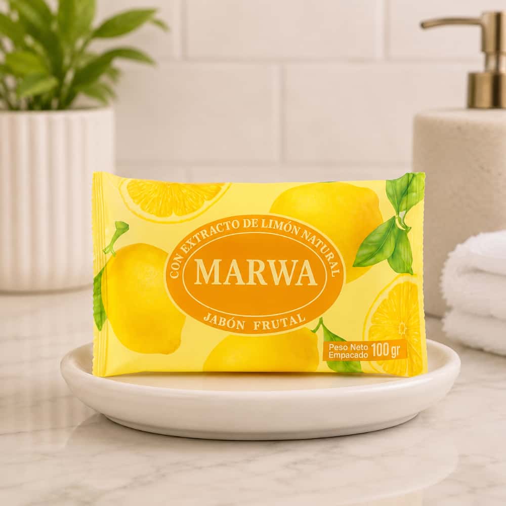 Jabón frutal con extracto de limón natural Marwa (100 g / 3.52 oz) - Miniatura 4