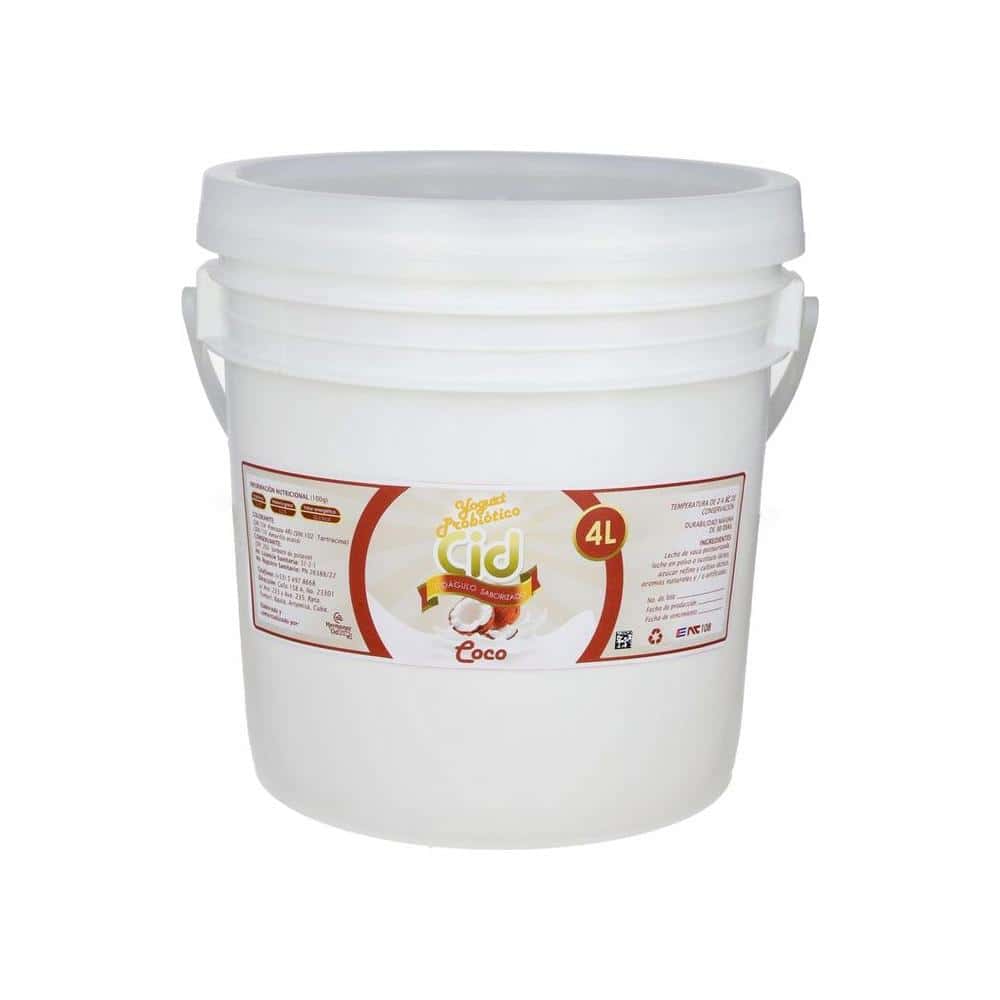 Yogurt probiótico de coágulo saborizado de coco Cid (4 L) - Miniatura 1