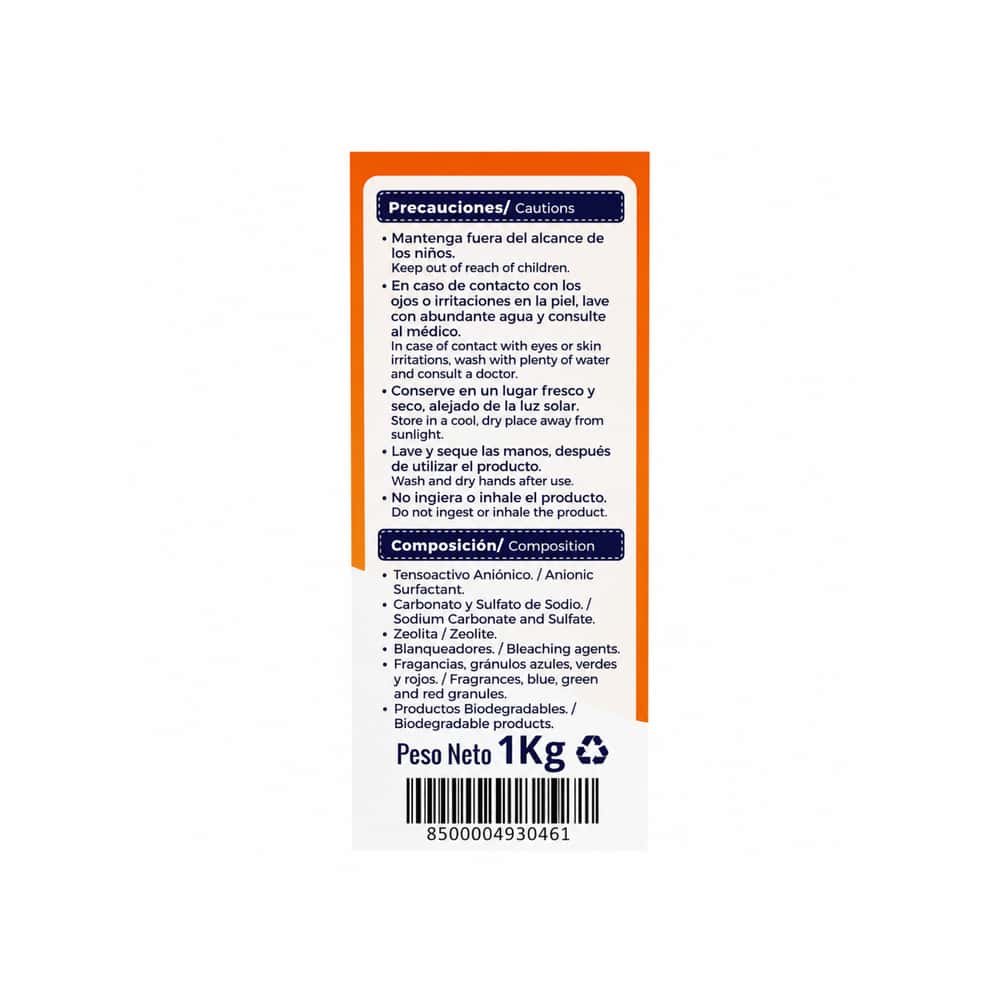 Detergente en polvo multiusos fragancia floral Defá (1 kg / 2.2 lb) - Miniatura 4