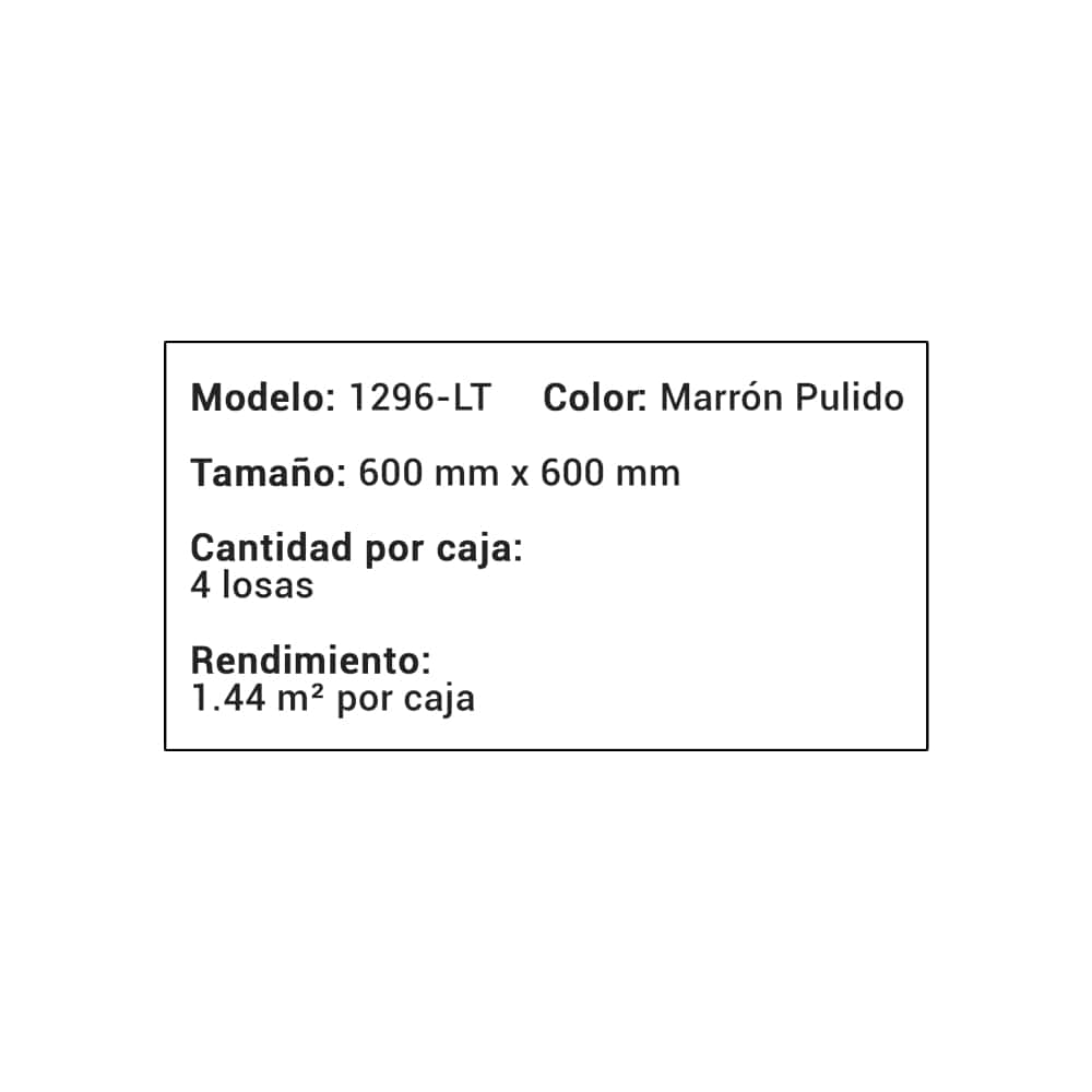 Caja de losas marrón pulido de porcelana esmaltada 600 mm x 600 mm Malu 1296-LT (4 U) - Miniatura 4