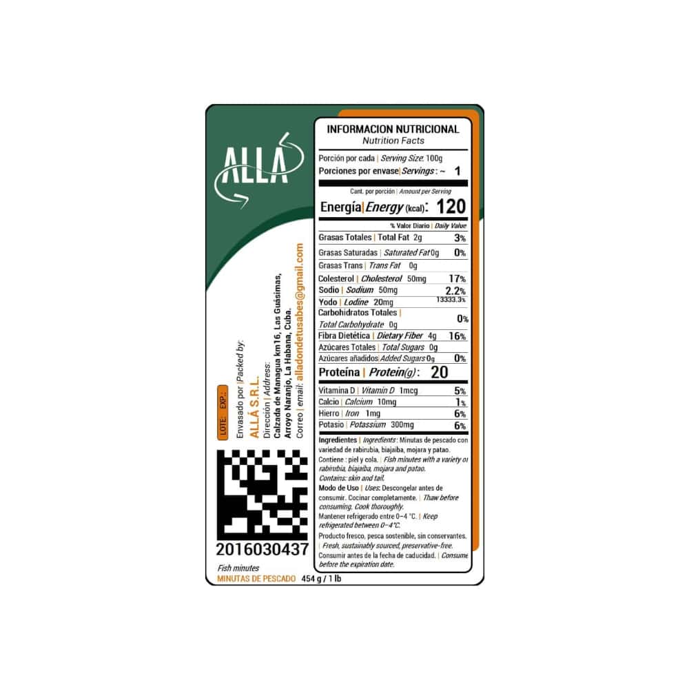 Minutas de pescados ALLÁ (454 g / 1 lb) - Miniatura 2