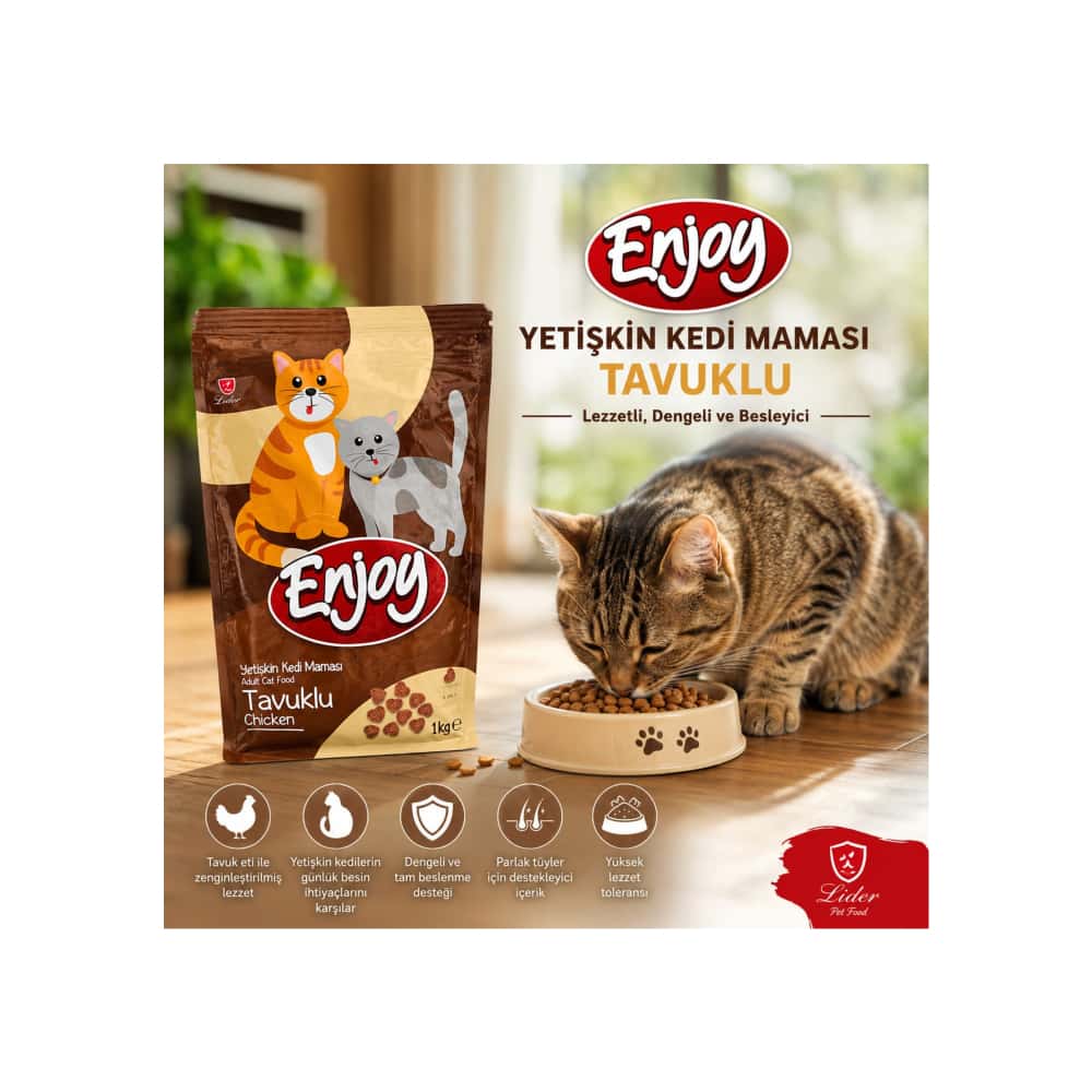 Pienso para gato adulto con sabor a pollo Enjoy (1 kg / 2.2 lb) - Miniatura 3
