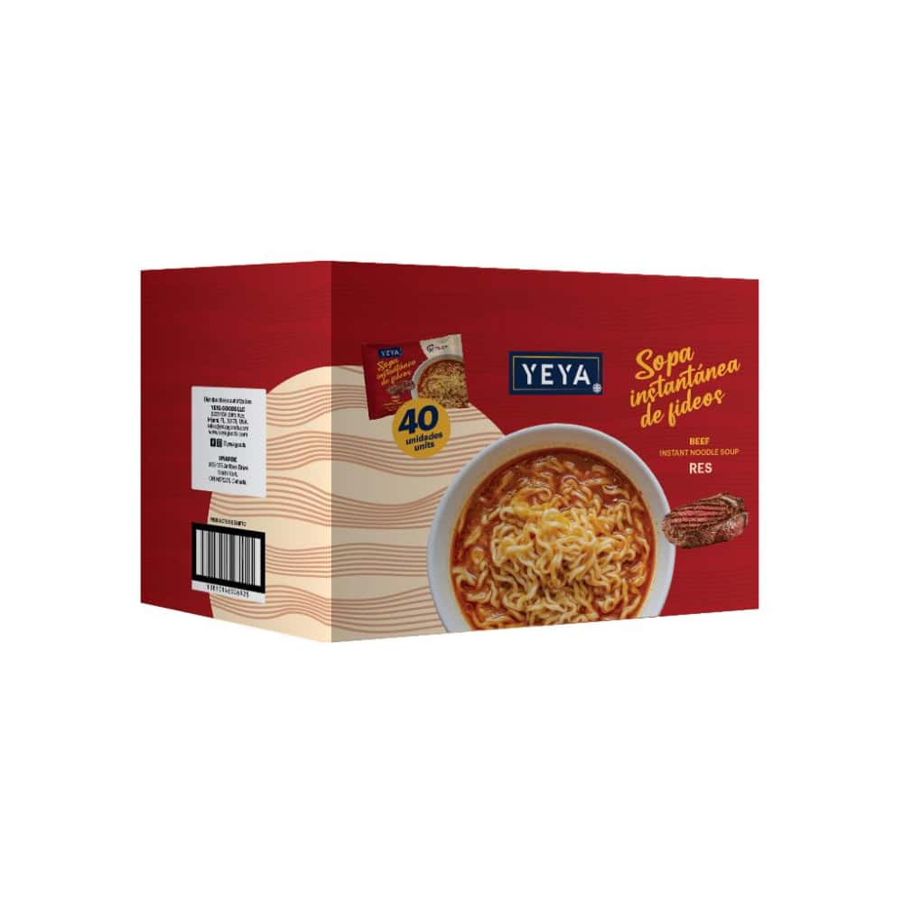Sopa instantánea de fideos con sabor a res YEYA (40 x 75 g / 2.6 oz) - Miniatura 3