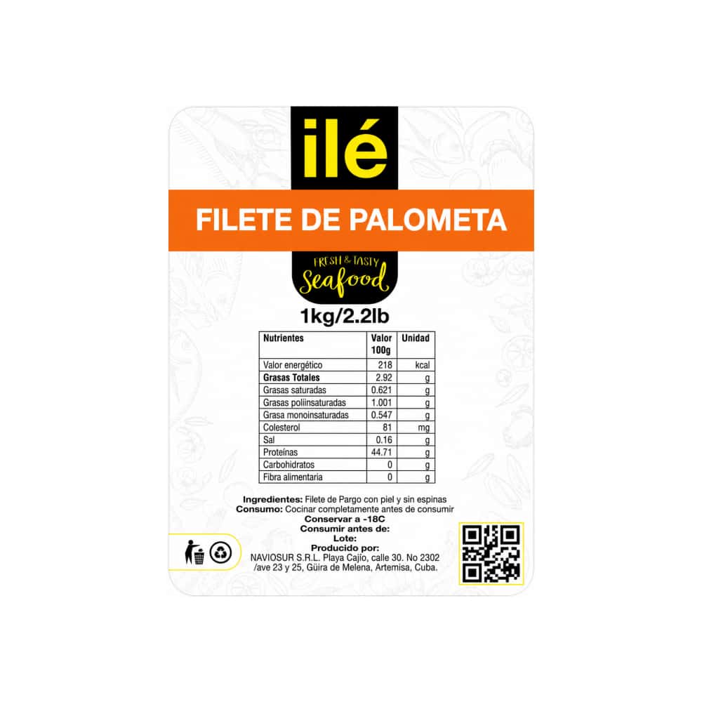 Filete de pescado palometa Ilé (2 x 1 kg / 2.2 lb) - Miniatura 2