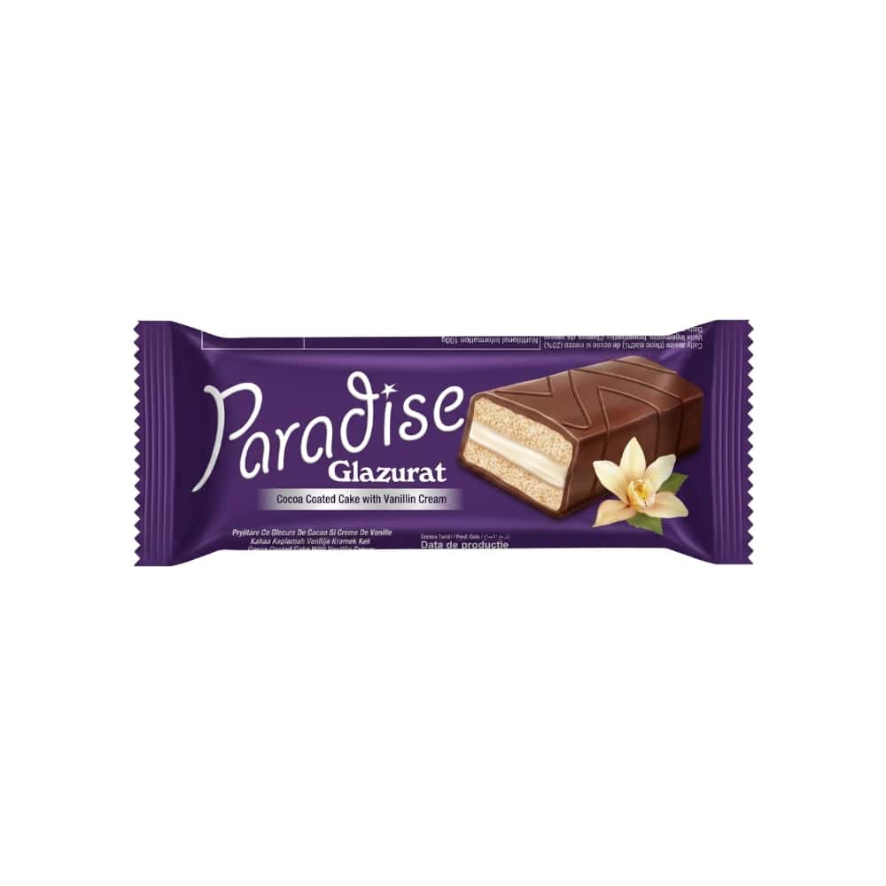 Pastelito relleno de crema de vainilla con cobertura de chocolate Paradise Simsek (25 g / 0.88 oz) - Miniatura 1