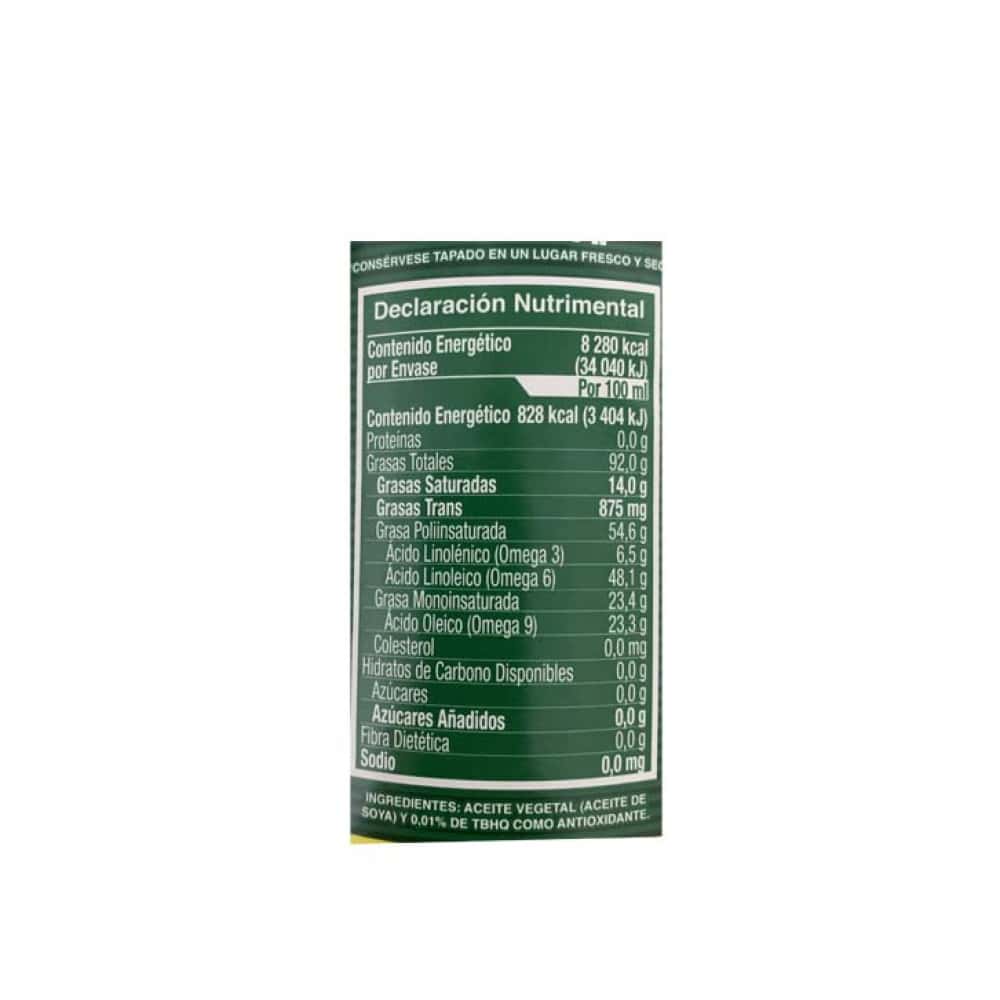 Aceite puro de soya Hysa (1 L) - Miniatura 3