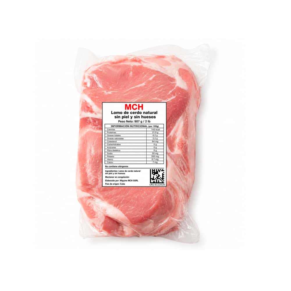 Lomo de cerdo natural sin piel y sin huesos MCH (907 g / 2 lb) - Miniatura 1