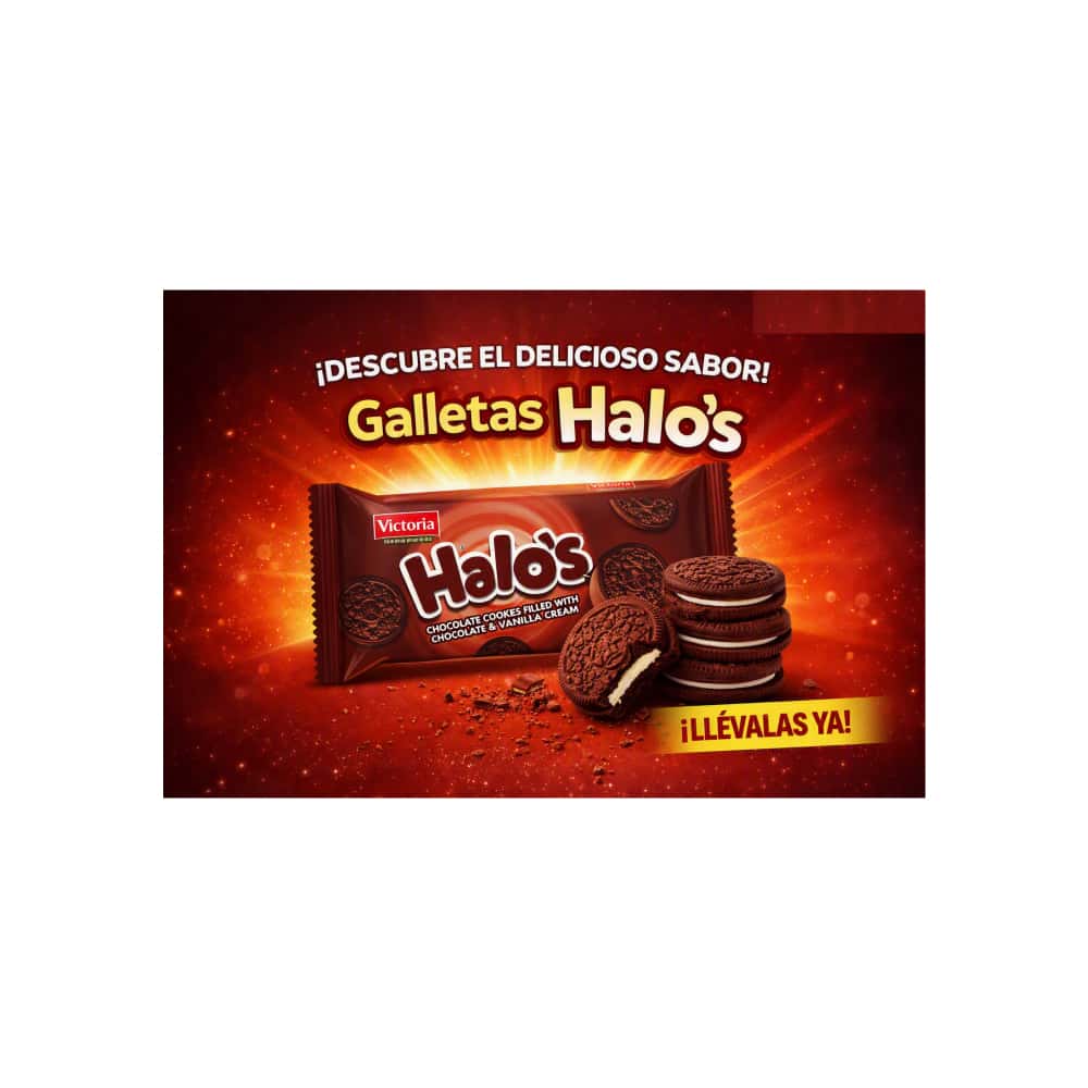 Galletas de chocolate rellenas con crema sabor chocolate Victoria Garden Halo’s (12 x 30 g / 1.05 oz) - Miniatura 5