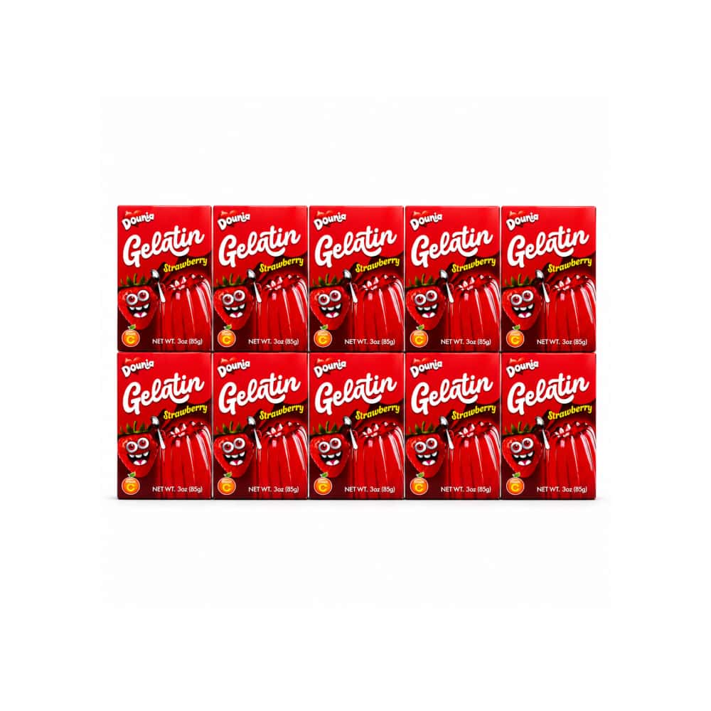 Gelatina con sabor a fresa Dounia (10 x 85 g / 3 oz) - Miniatura 1
