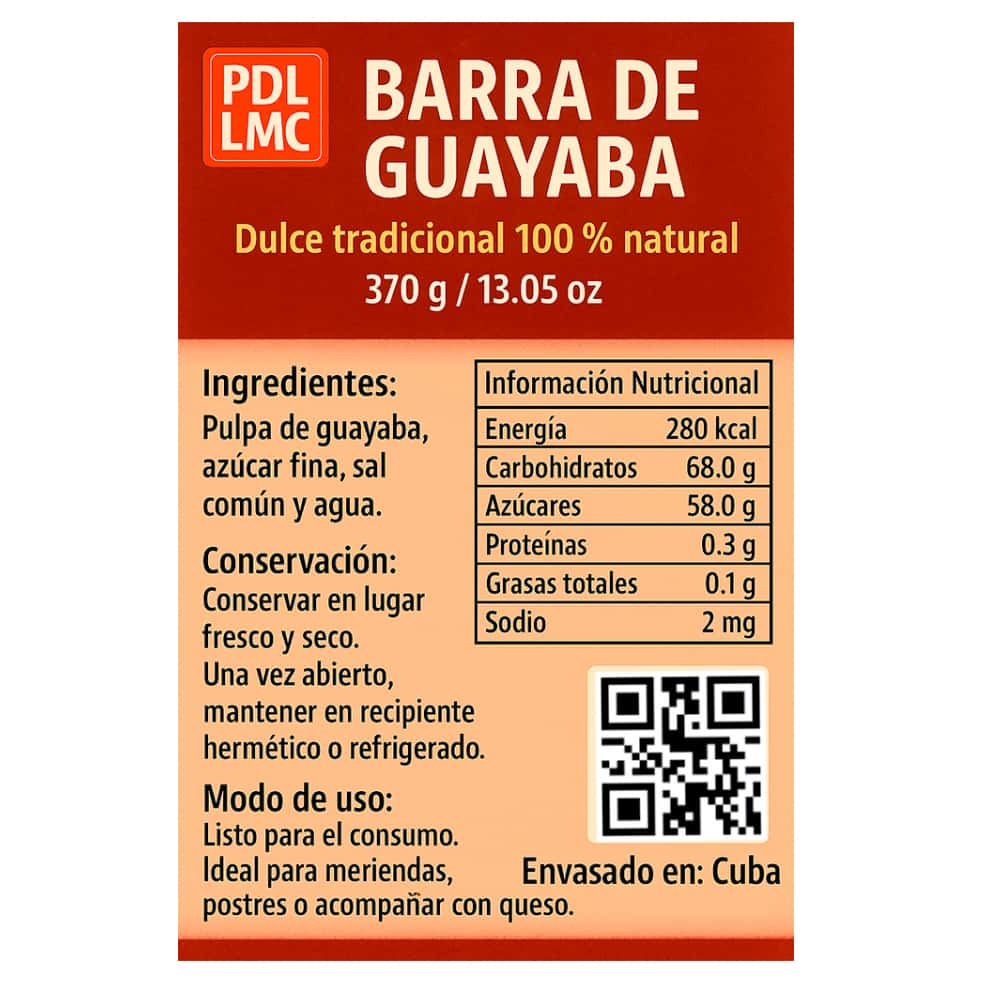 Barra de guayaba – dulce tradicional 100% natural (370 g / 13.05 oz) - Miniatura 3