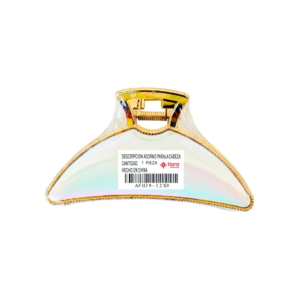 Pinza para el cabello blanco iridiscente Tiara - Miniatura 4