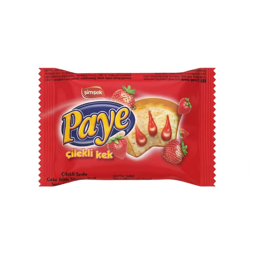 Pastelito de vainilla relleno con crema de fresa Paye Simsek (25 g) - Miniatura 1
