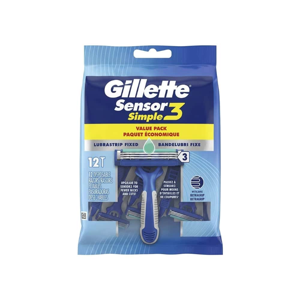 Máquina de afeitar desechable Gillette Sensor 3 Simple (12 U) - Miniatura 1