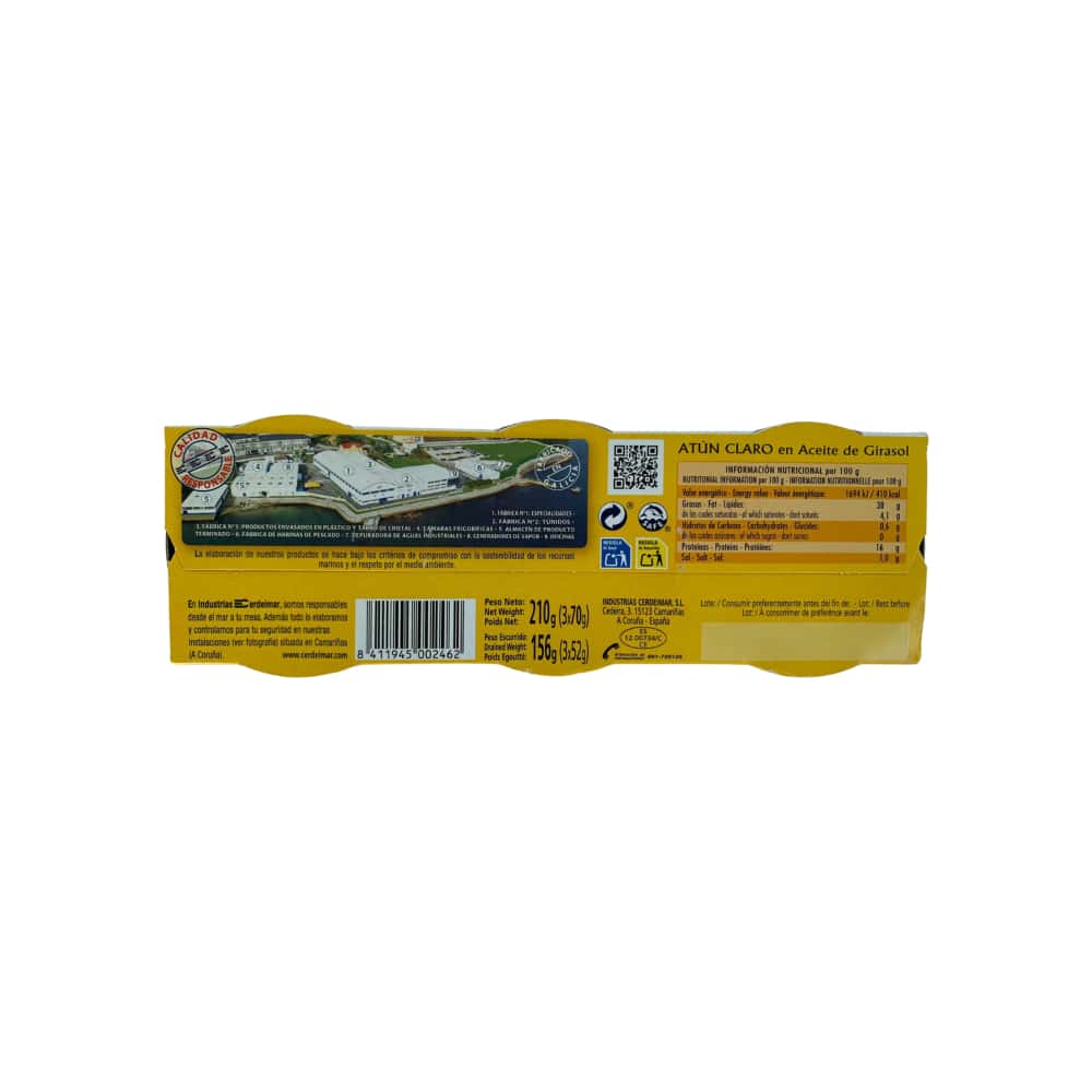 Atún claro en aceite de girasol Boya (210 g / 7.41 oz) - Miniatura 2