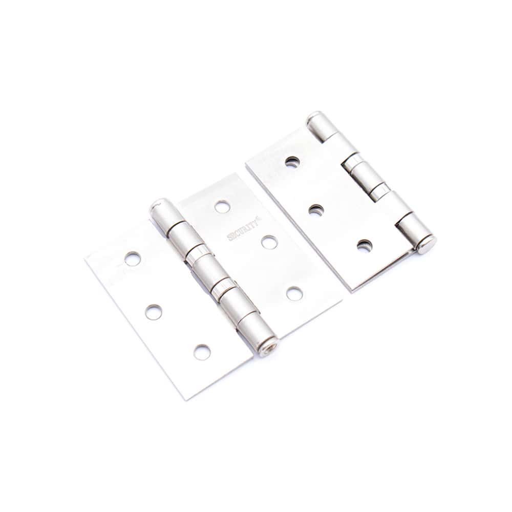 Bisagra de acero con terminación cromada de 76 mm x 76 mm Security (2 U) - Miniatura 1