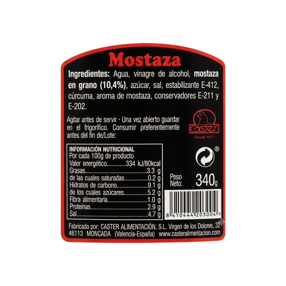 Mostaza Caster (340 g / 12 oz) - Miniatura 2