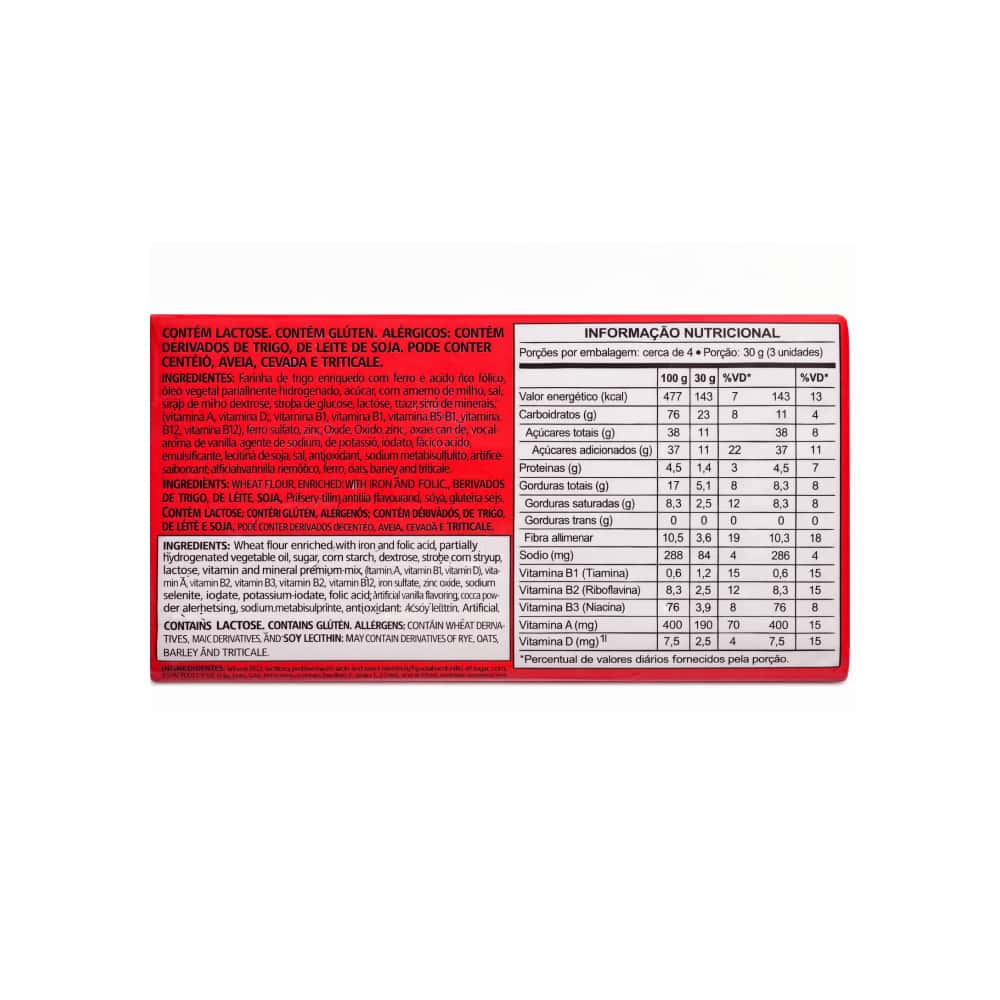 Galletas de vainilla con relleno sabor a fresa Pica Pau Todeschini (115 g / 4 oz) - Miniatura 3