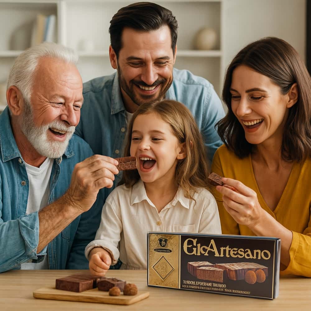 Turrón de chocolate trufado El Artesano (200 g / 7.05 oz) - Miniatura 4