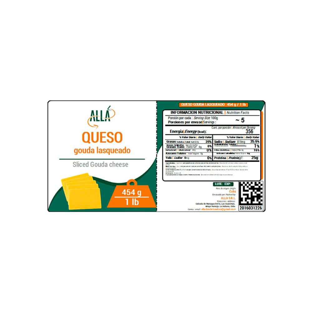Queso gouda lasqueado Allá (454 g / 1 lb) - Miniatura 3