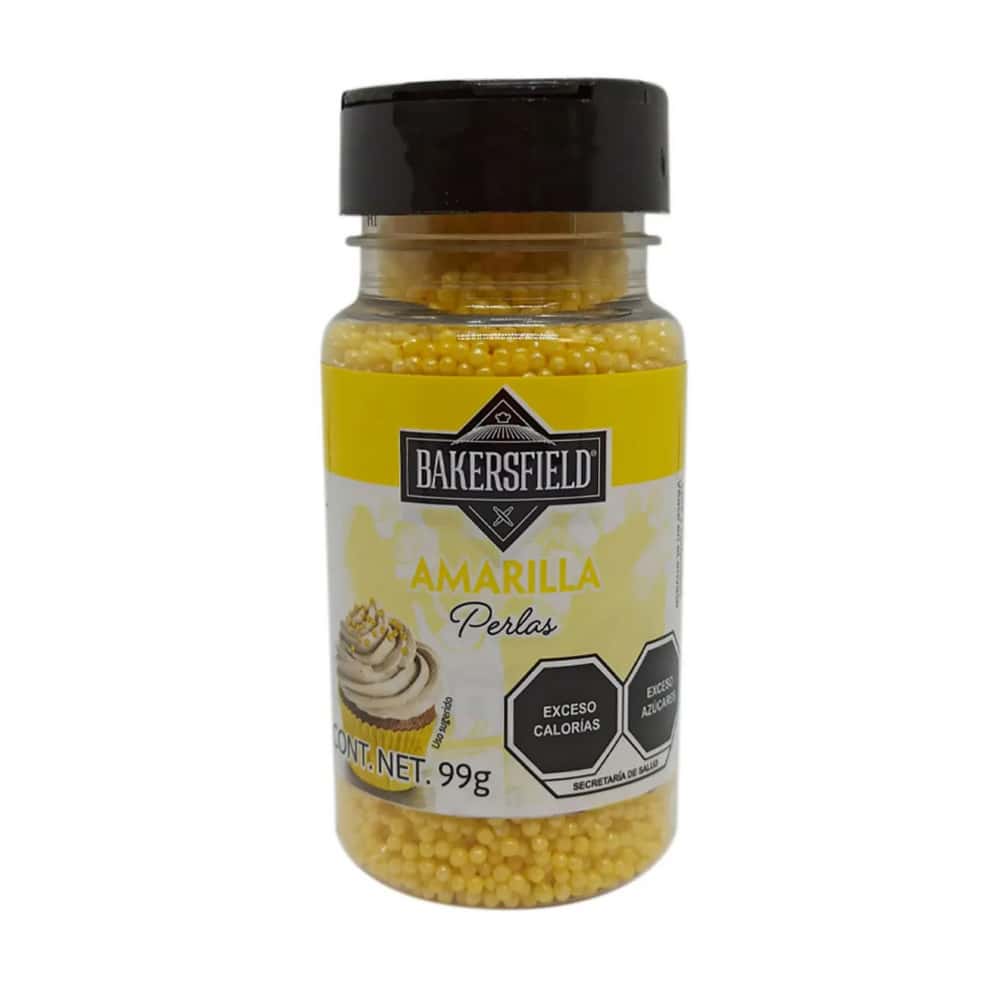 Perlas amarillas para decorar postres Bakersfield (99 g / 3.5 oz) - Miniatura 4