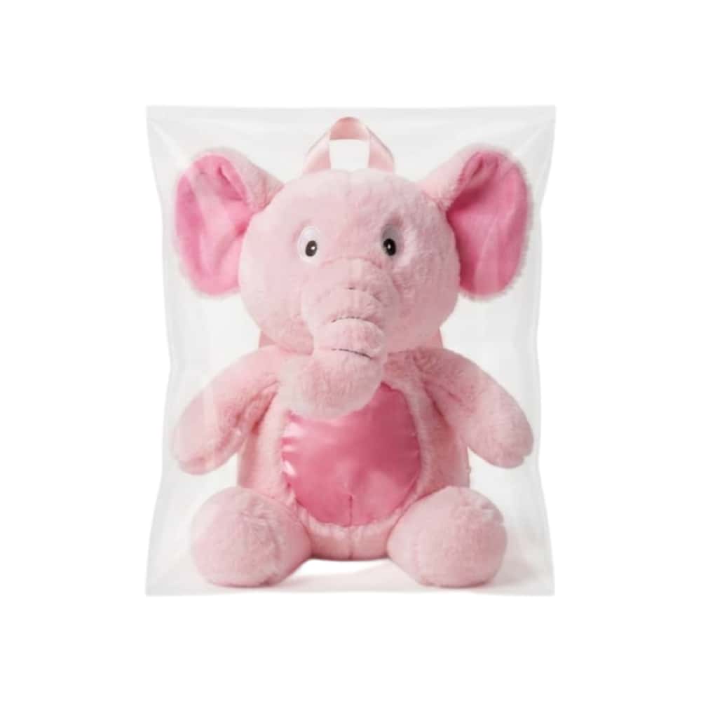 Mochila infantil de peluche estilo elefante rosada Gutza - Miniatura 3